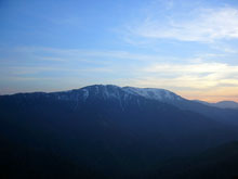 Sunrise over Balkan mountain